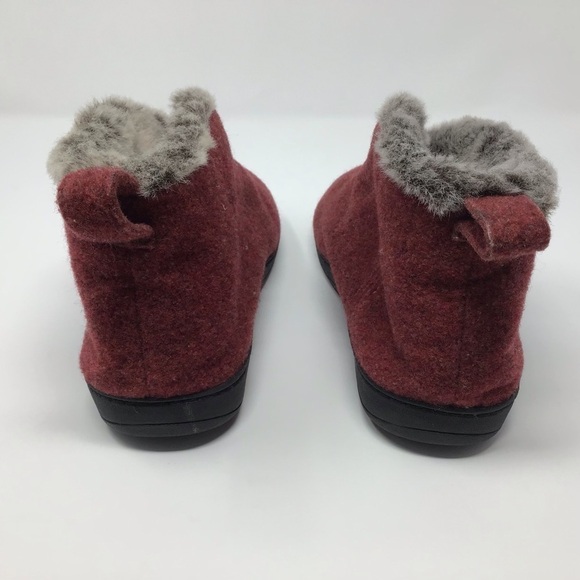 Acorn Faux Fur Chinchilla Booties Slippers with Indoor/Outdoor Sole - Picture 4 of 8
